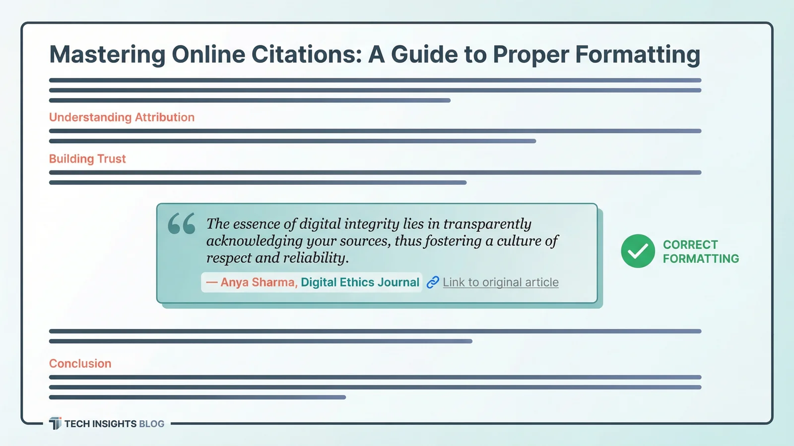 Properly formatted blog post showing a blockquote with author attribution, platform link, and surrounding editorial commentary