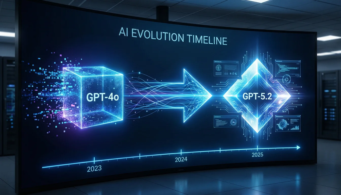 Timeline showing GPT-4o's journey from launch in May 2024 through August 2025 backlash to February 2026 retirement